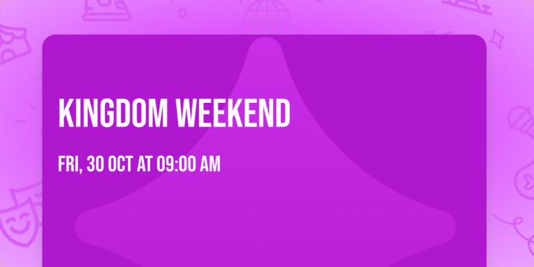 Kingdom Weekend — lezing in Huizen